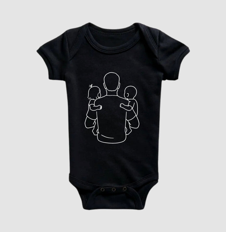 Pai com 2 filhos gêmeos - Menino e menina - Baby