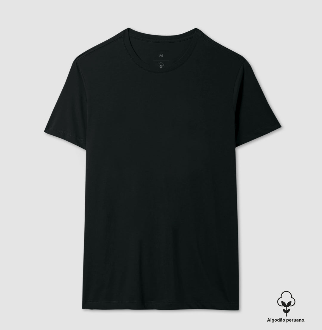 Camiseta sem estampa - Algodão Premium Peruano