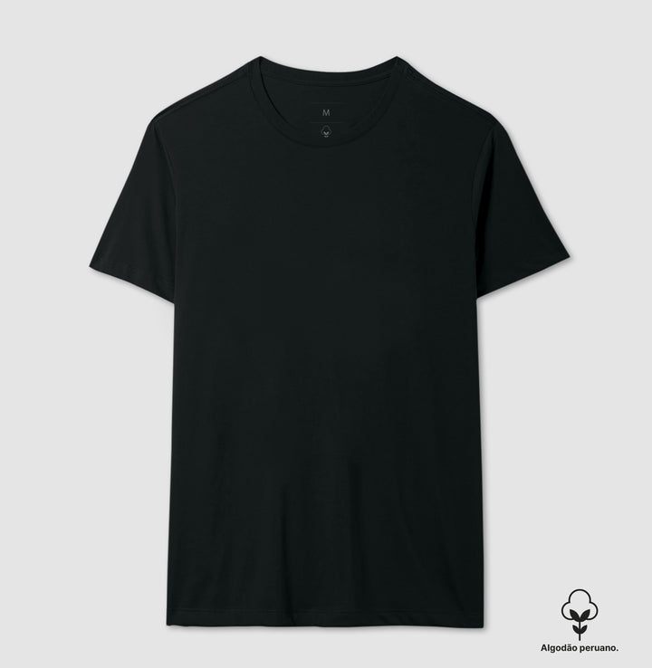 Camiseta sem estampa - Algodão Premium Peruano