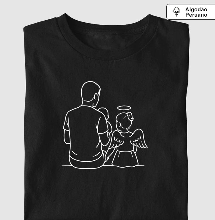 Pai com 2 filhas - Recem nascido e filha anjinha