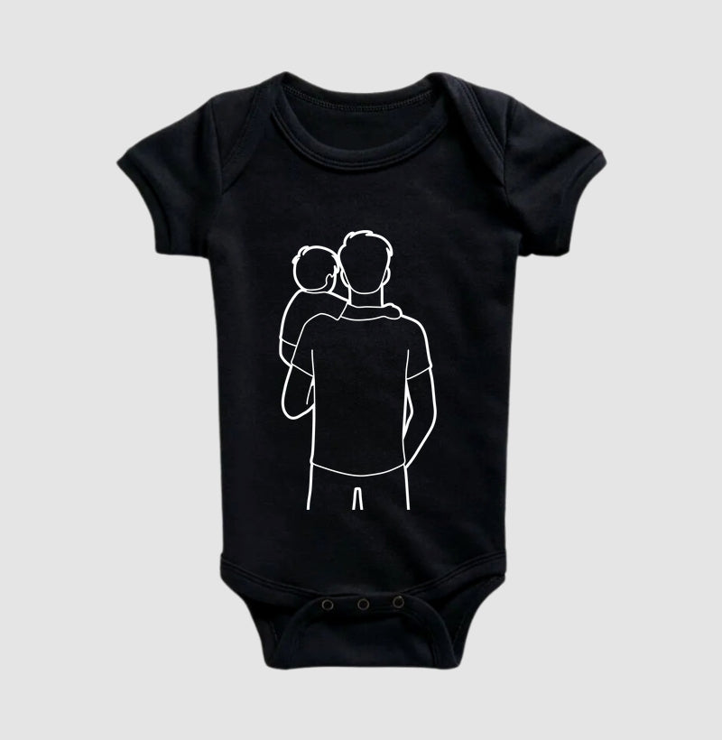 Pai com 1 filho no colo - Personalizada