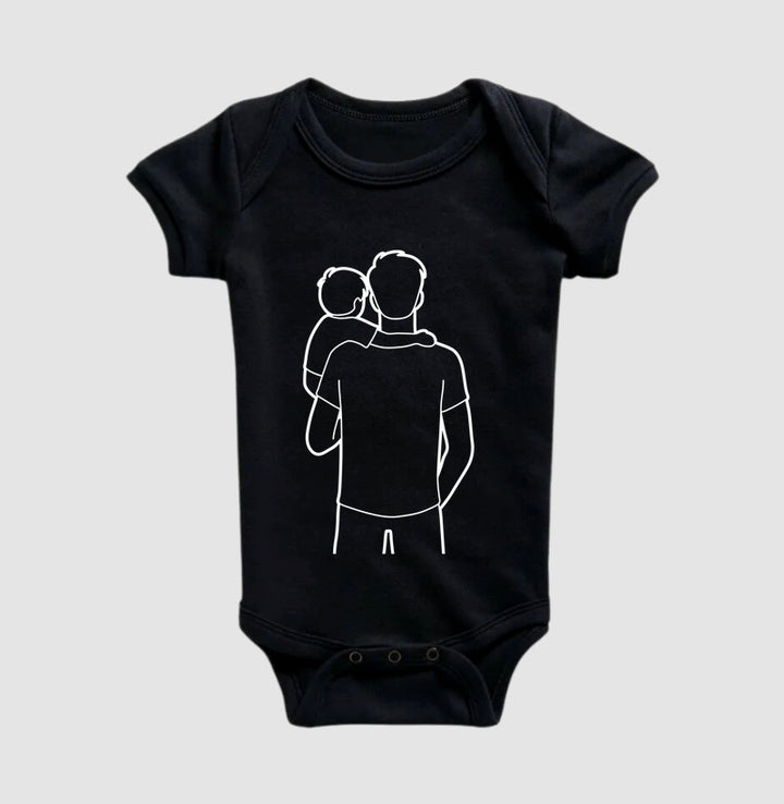 Pai com 1 filho no colo - Personalizada