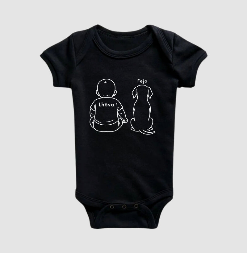Rozane - Bebê e dog personalizada