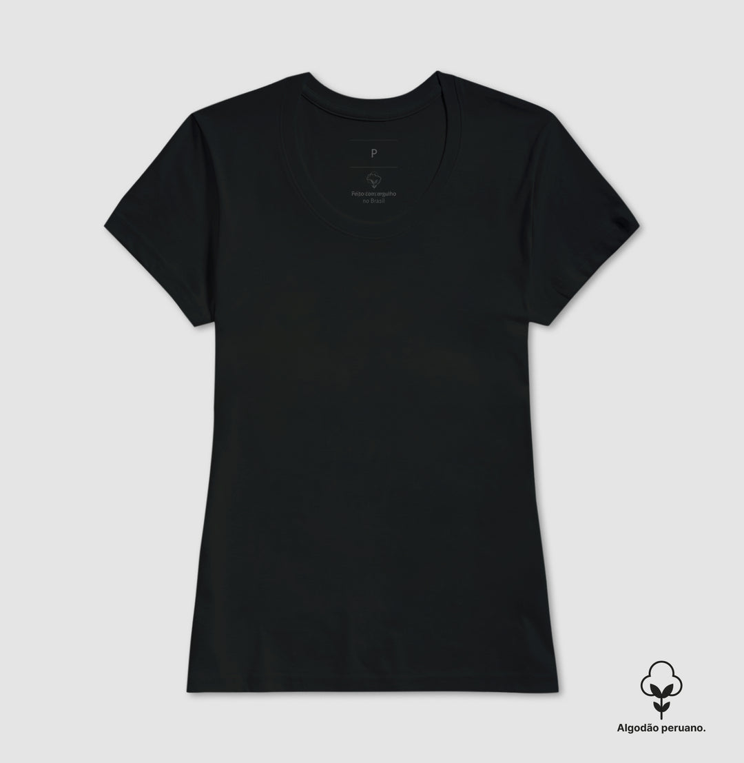Camiseta sem estampa - Algodão Premium Peruano
