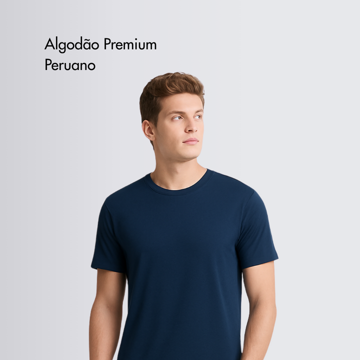 Camiseta sem estampa - Algodão Premium Peruano