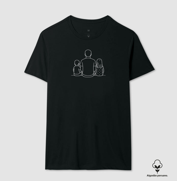Pai com 2 filhos pequenos - Personalizada