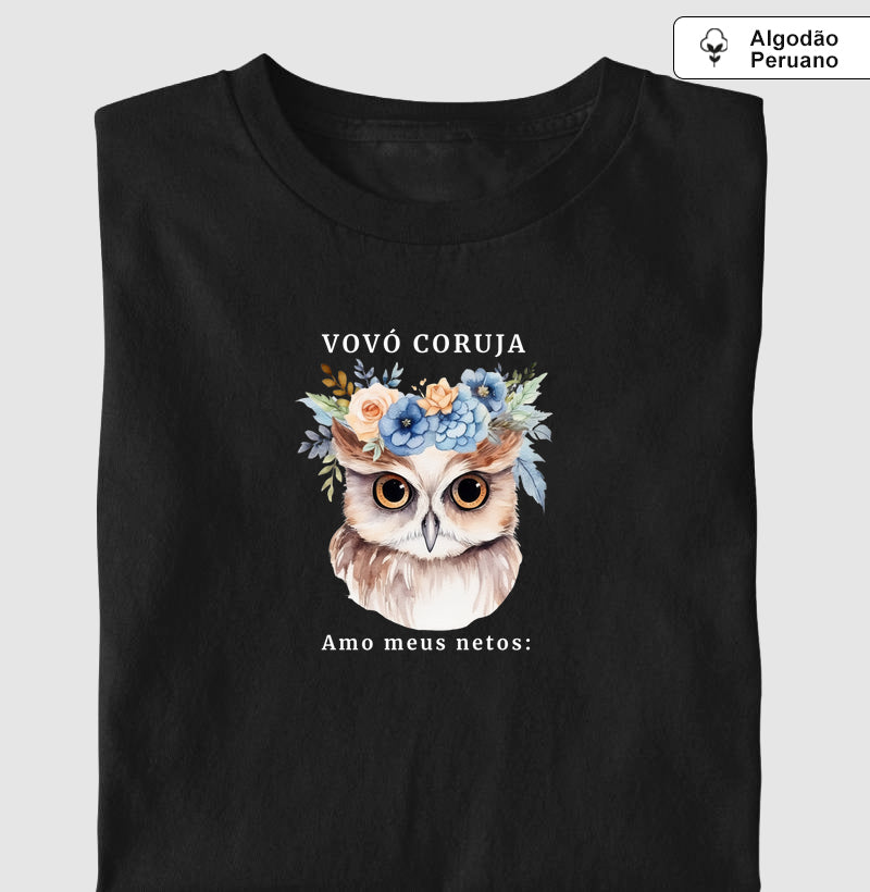 Vovó coruja. Amo meus netos: Personalize com o nome dos netos