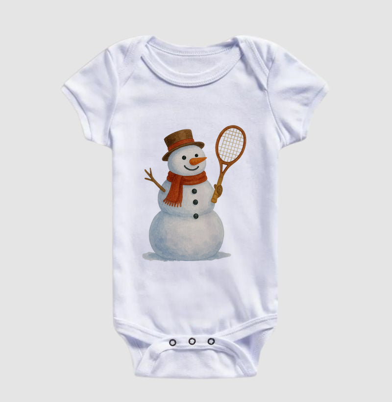Snow tennis man