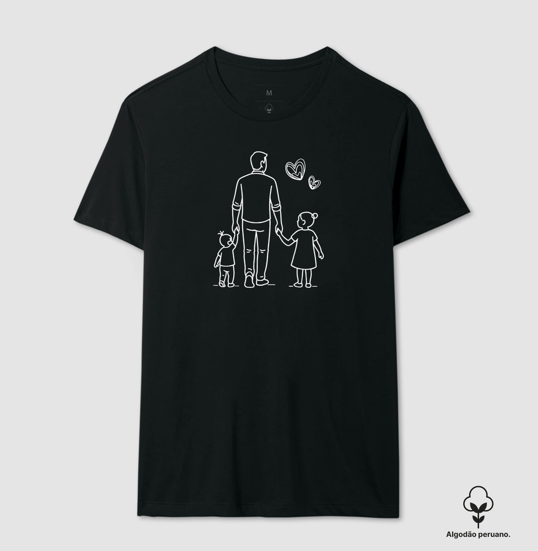 Pai com 2 filhas: menina maior e menina bebê - Personalizada