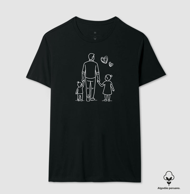 Pai com 2 filhas: menina maior e menina bebê - Personalizada