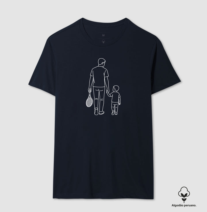 [Pai tenista] - Pai com filho menino e raquete - Personalizada