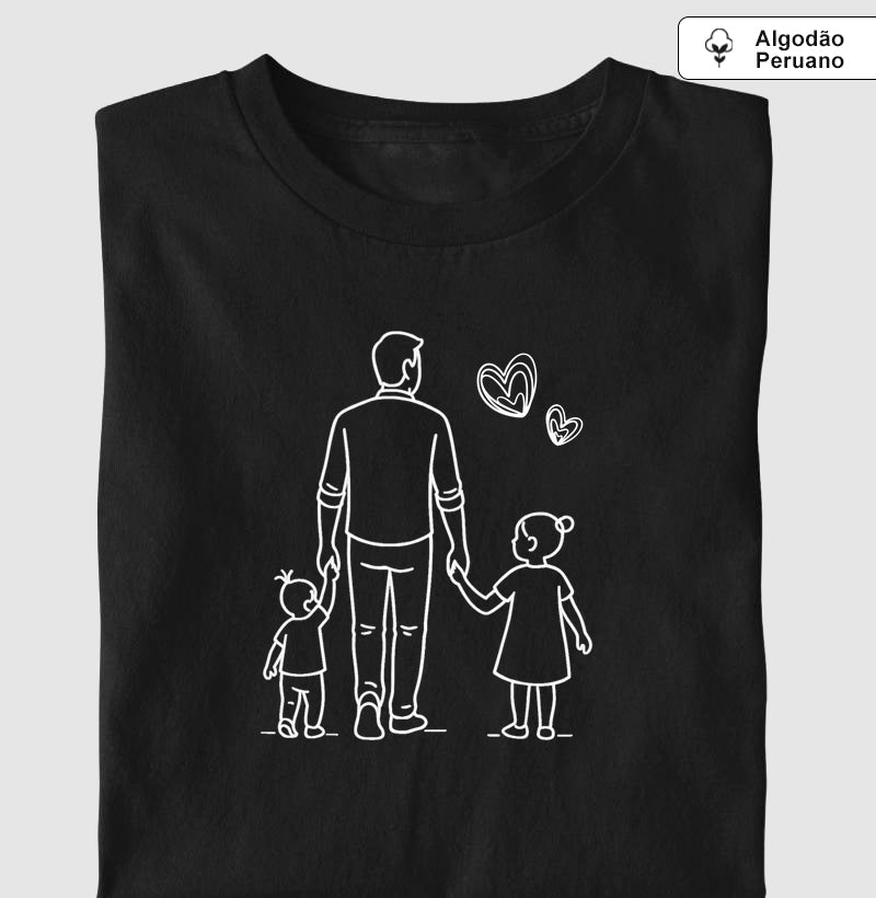 Pai com 2 filhas: menina maior e menina bebê - Personalizada