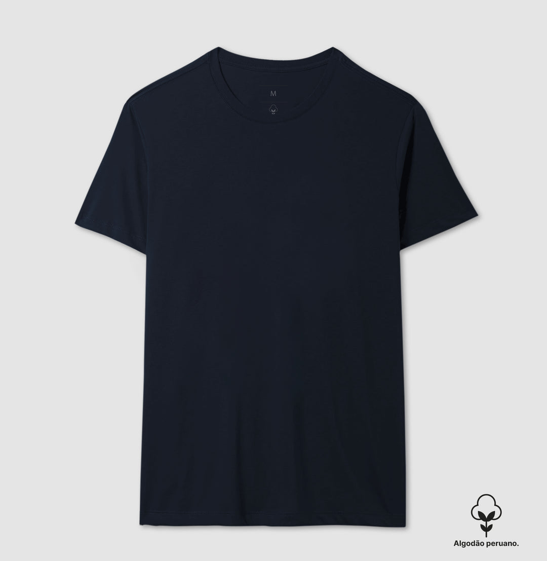 Camiseta sem estampa - Algodão Premium Peruano