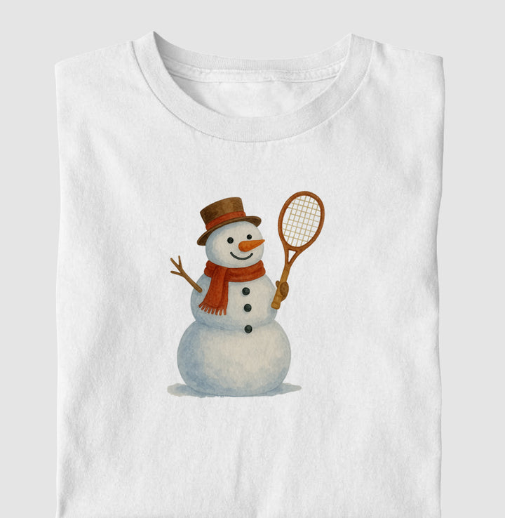 Snow tennis man