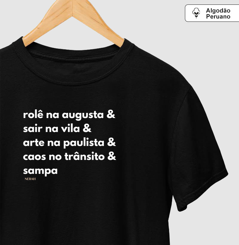 Sampa Vibes - Rolê na Augusta - Algodão Premium Peruano