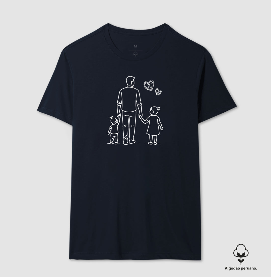 Pai com 2 filhas: menina maior e menina bebê - Personalizada