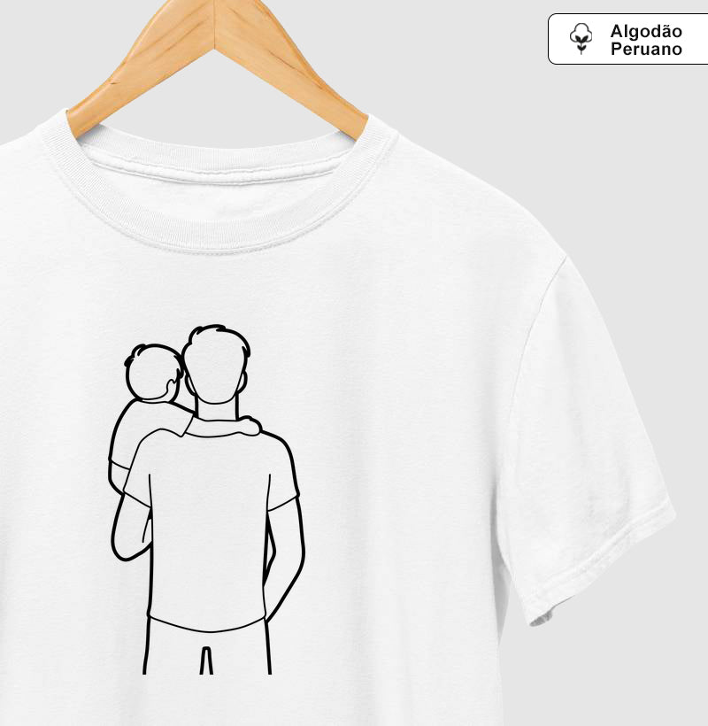 Pai com 1 filho no colo - Personalizada