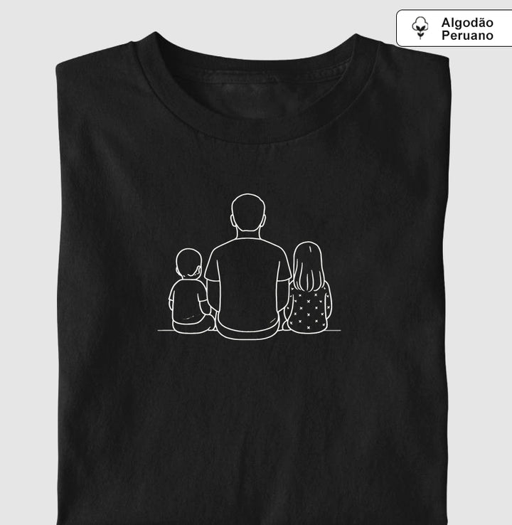 Pai com 2 filhos pequenos - Personalizada