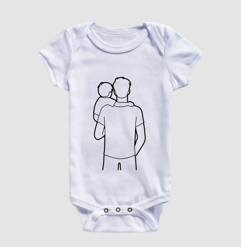 Pai com 1 filho no colo - Personalizada