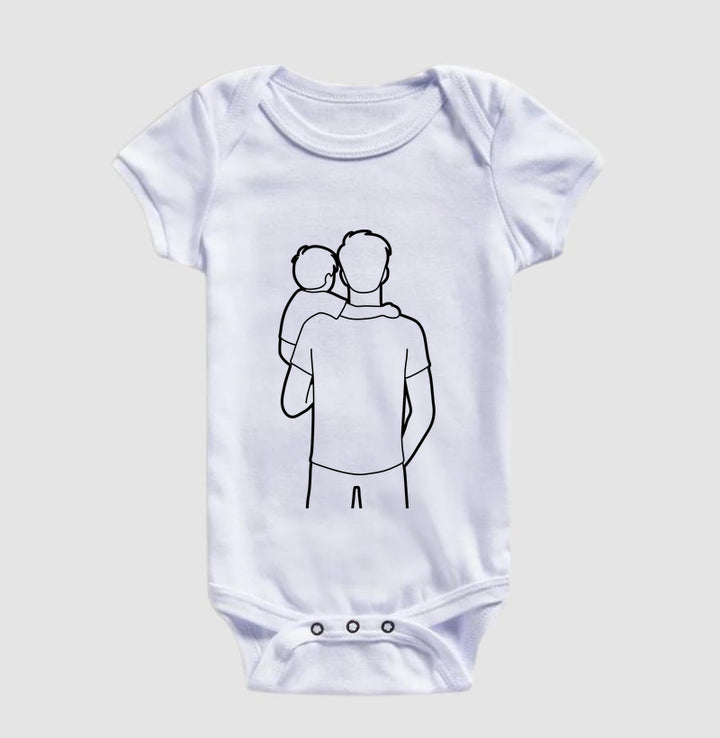 Pai com 1 filho no colo - Personalizada
