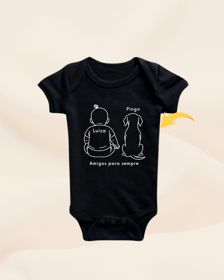 Bebê menina com cachorro - Personalizada