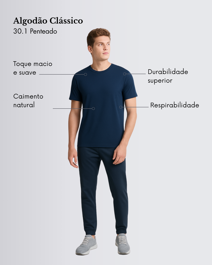 Camiseta em 100% algodão - Sem estampa