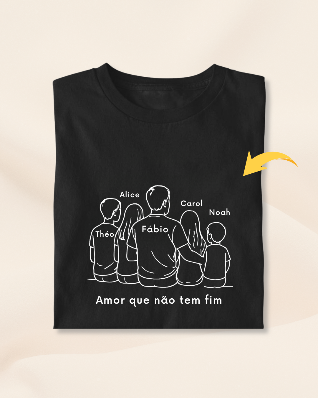 Pai/Avô de 4 filhos/netos - 2 meninos e 2 meninas - Personalizada