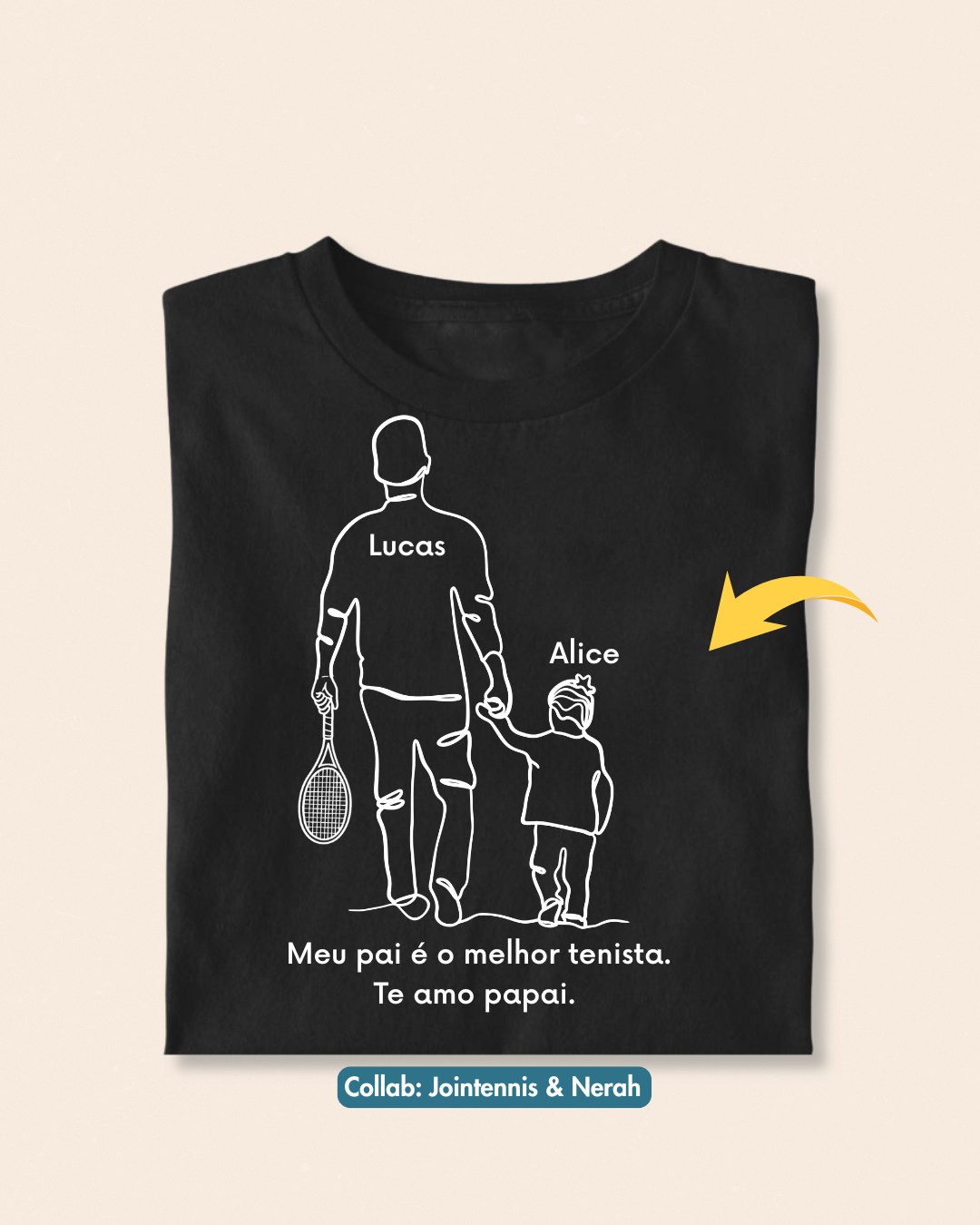 [Pai tenista] Com 1 filha - Personalizada