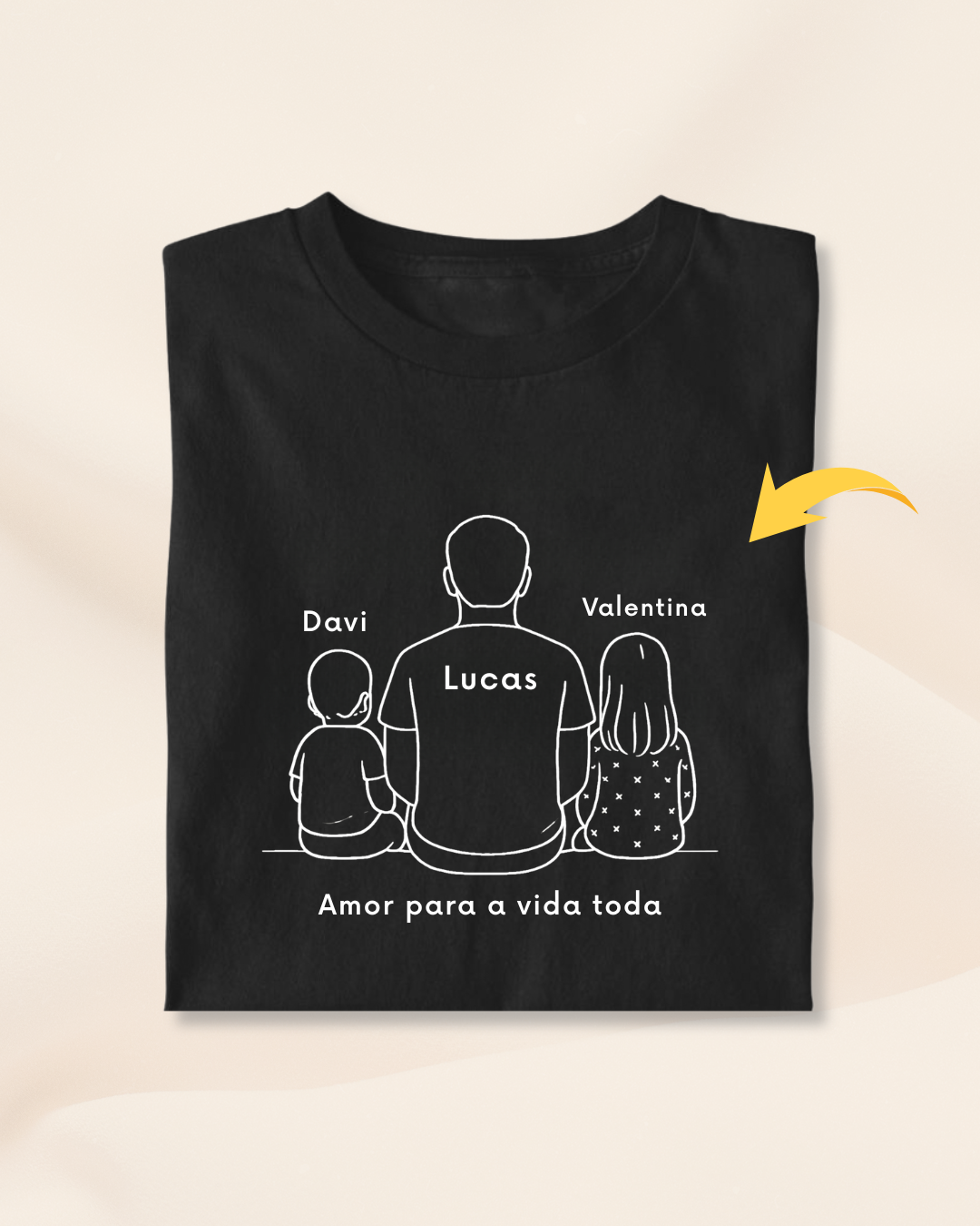 Pai com 2 filhos pequenos - Personalizada
