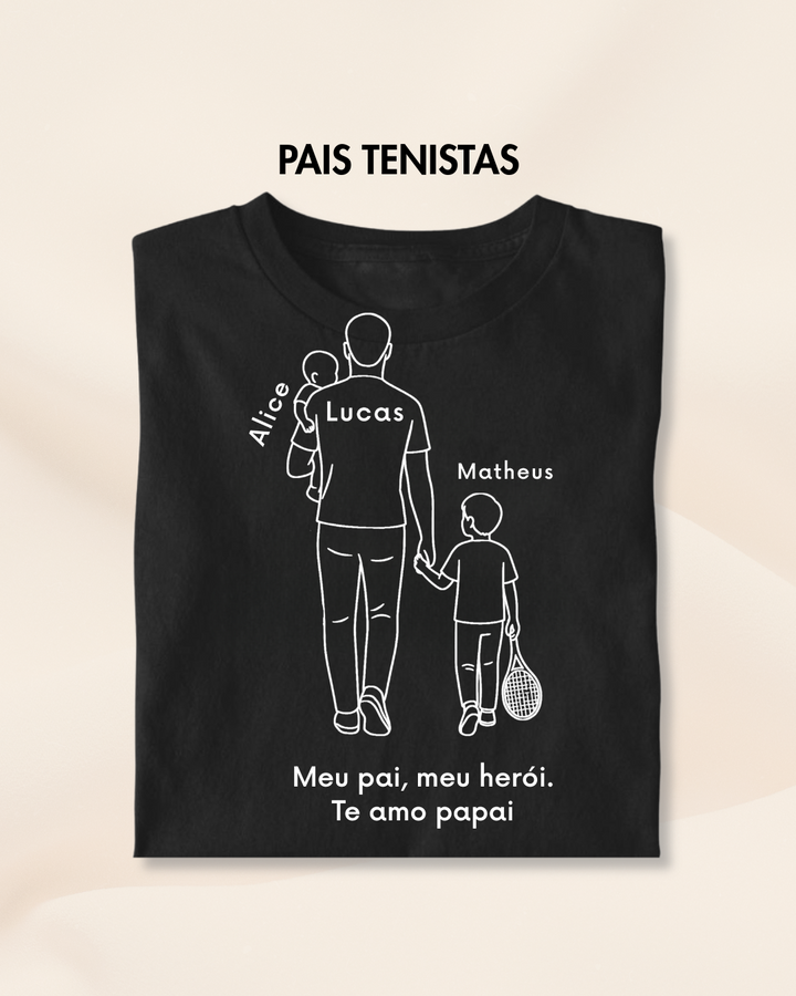 [PAI TENISTA] 2 filhos - Personalizada