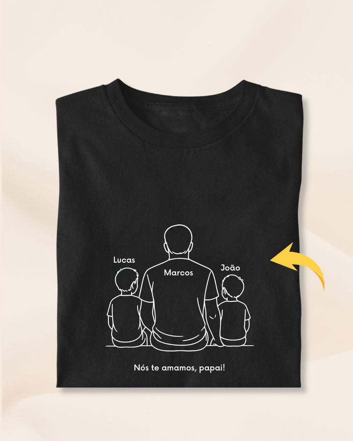 Pai com 2 filhos meninos