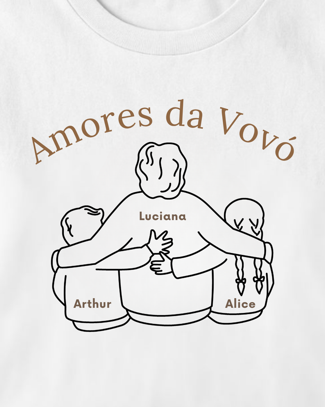 Amores da Vovó - Branca - Personalizada