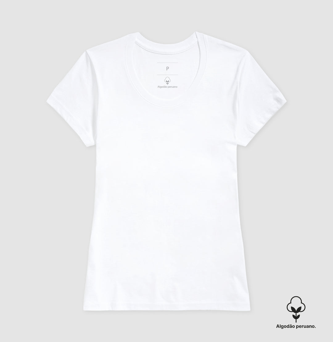 Camiseta sem estampa - Algodão Premium Peruano