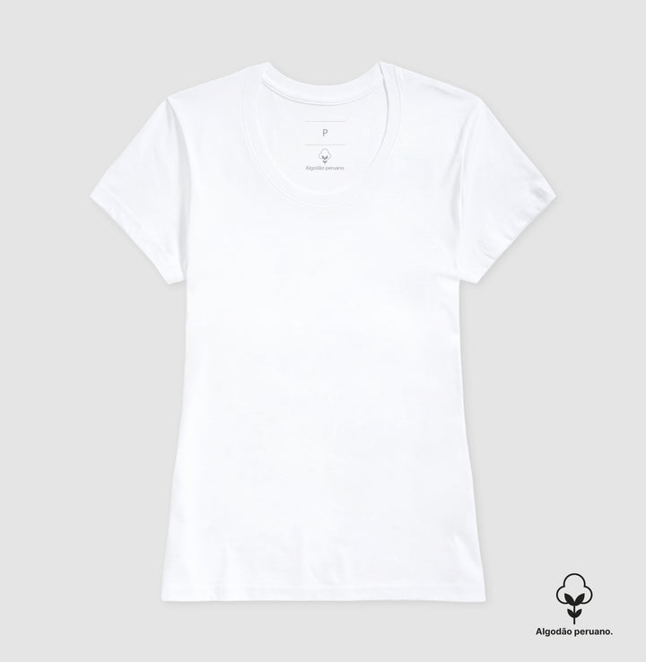 Camiseta sem estampa - Algodão Premium Peruano