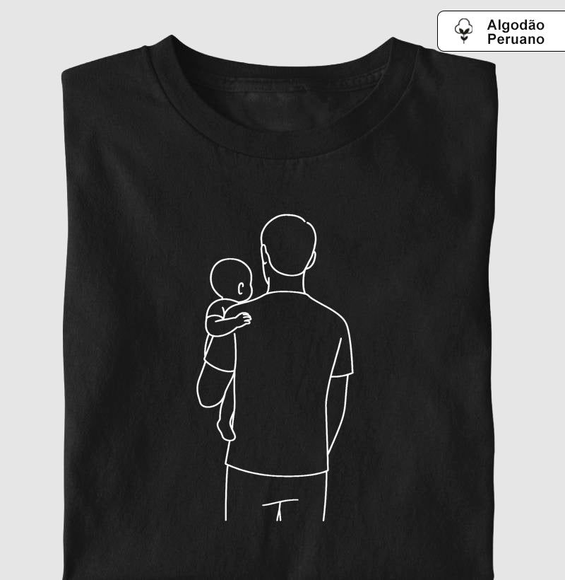 Pai com 1 bebê no colo, carequinha - Personalizada