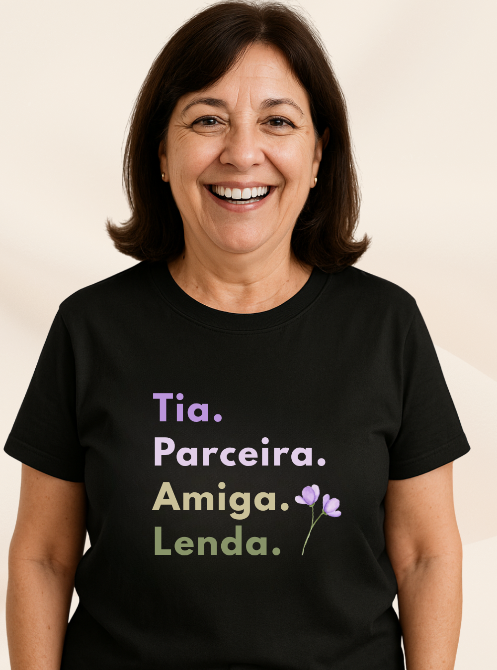 Tia, Perceira, amiga, lenda - Algodão Premium Peruano