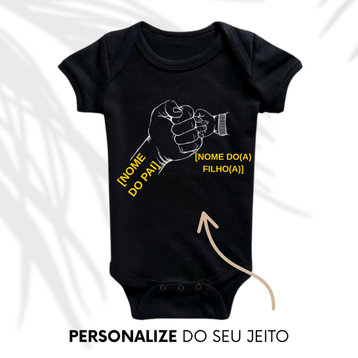 Body preto personalizado pai e filho