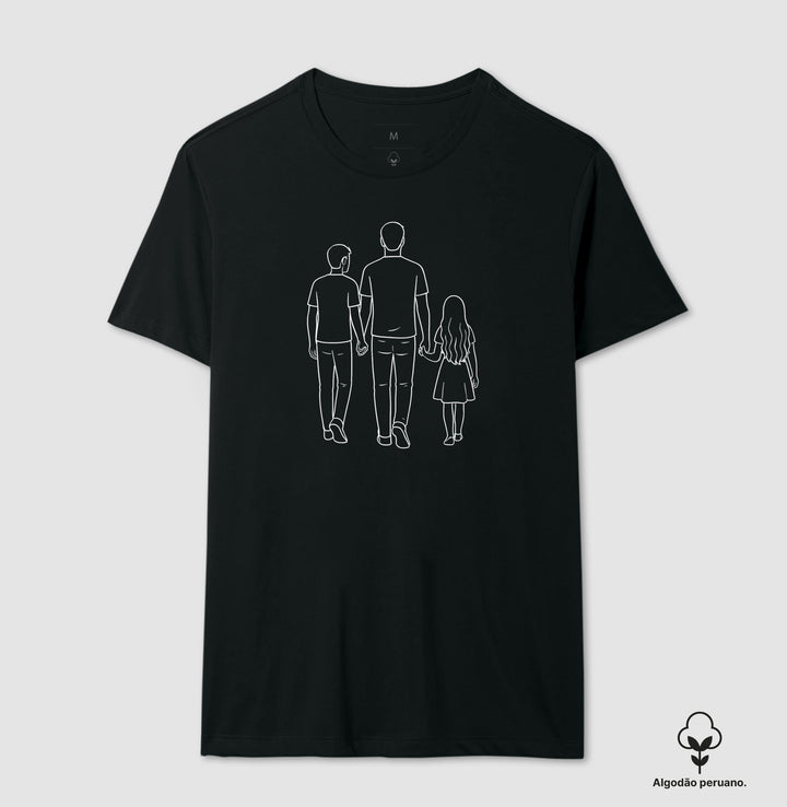 Pai de 2 filhos: 1 menina menor e 1 menino maior - Personalizada