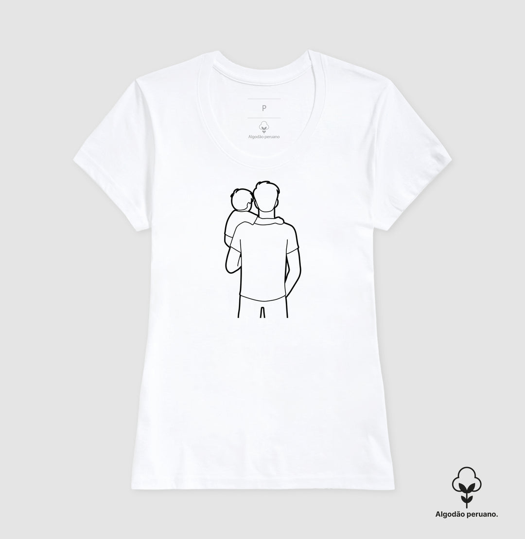 Pai com 1 filho no colo - Personalizada