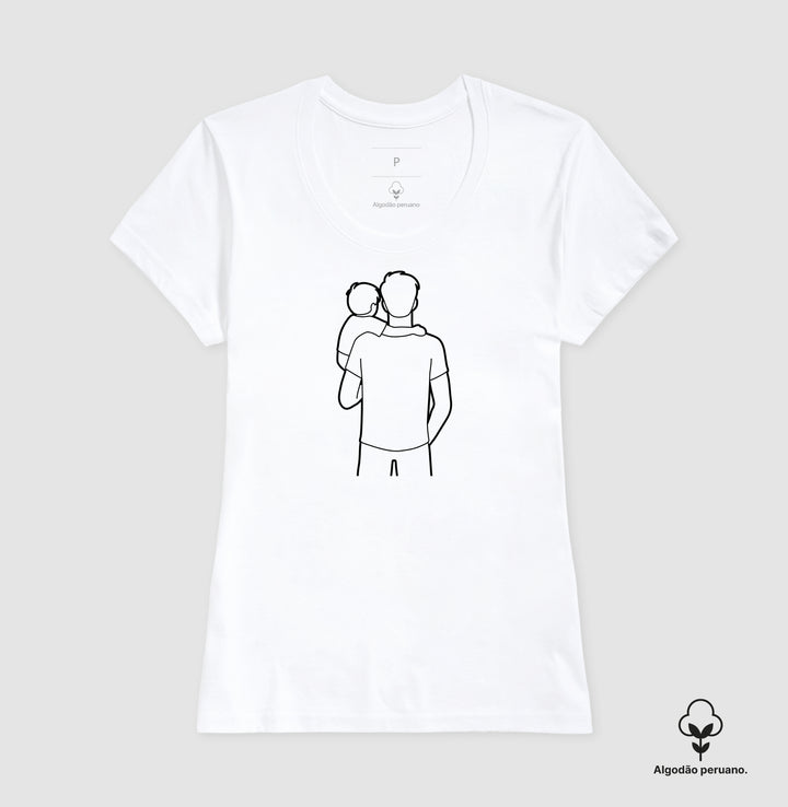 Pai com 1 filho no colo - Personalizada