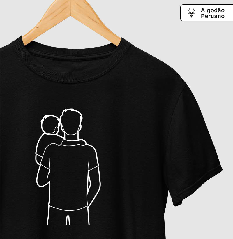 Pai com 1 filho no colo - Personalizada