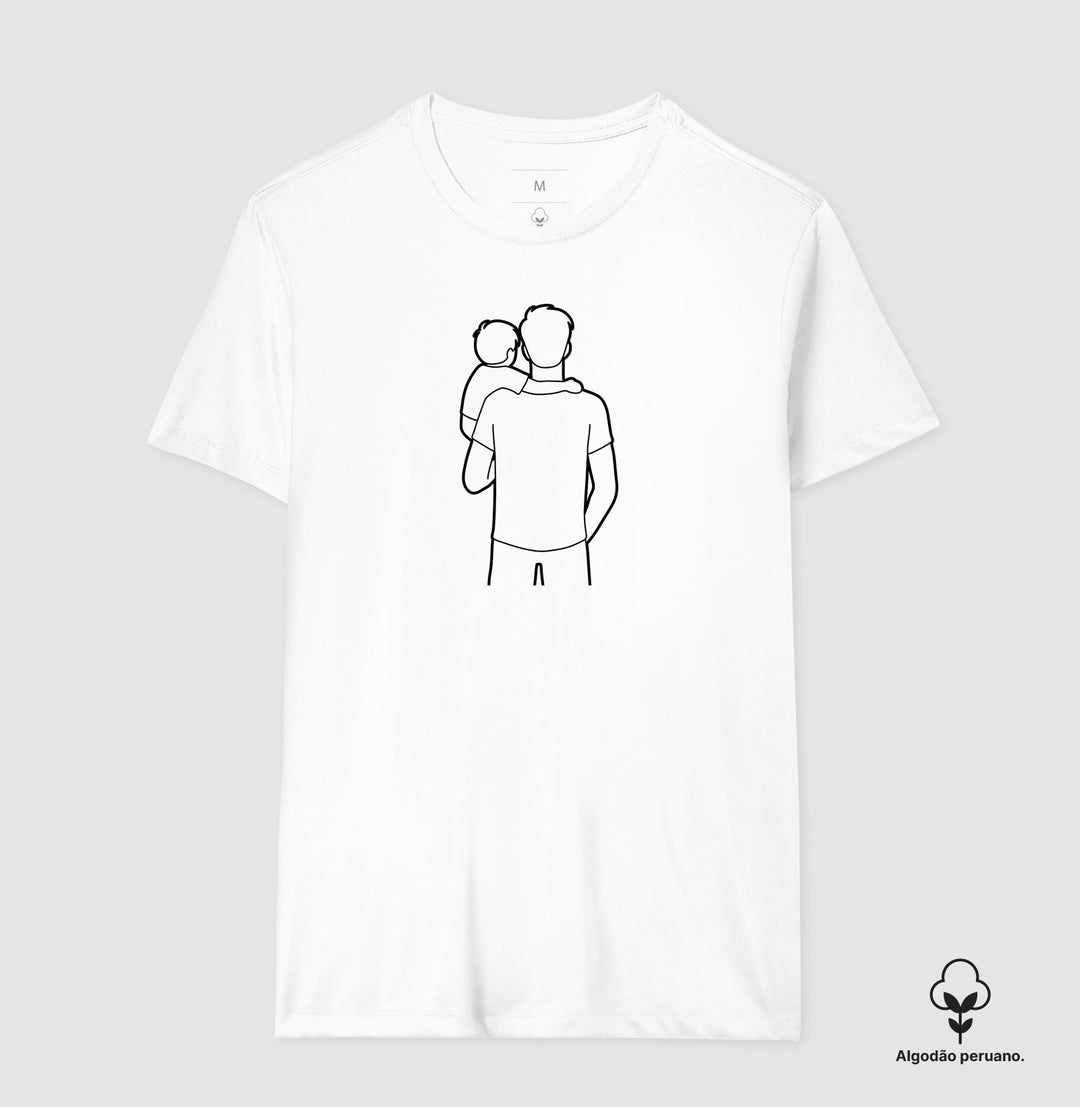 Pai com 1 filho no colo - Personalizada