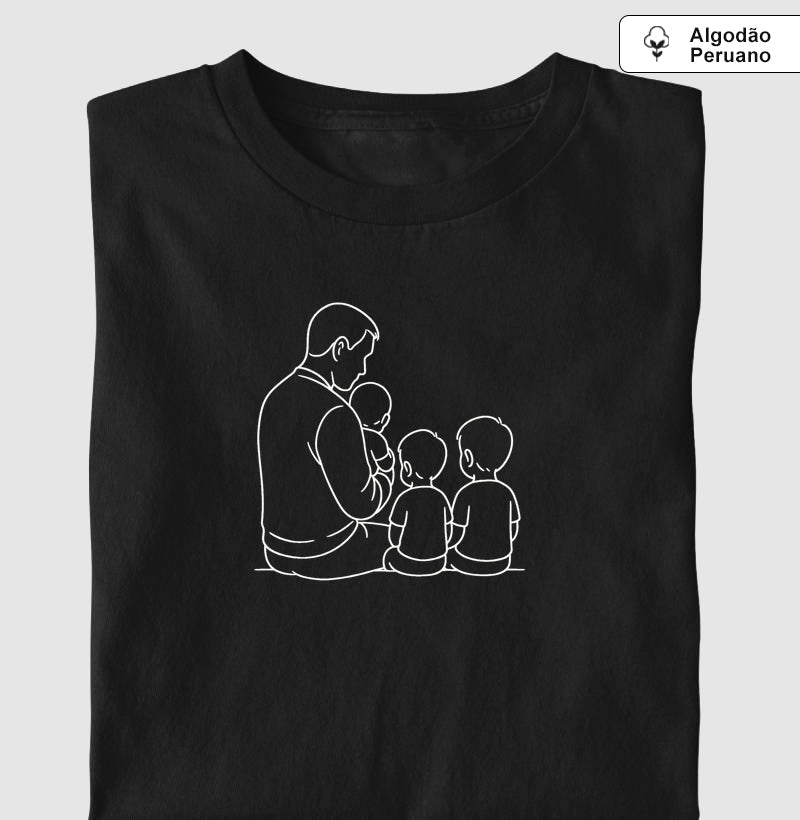 Pai com 3 filhos - 1 bebê + 2 meninos