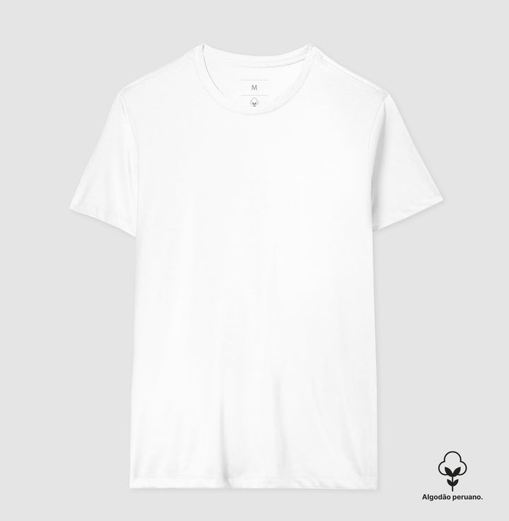Camiseta sem estampa - Algodão Premium Peruano