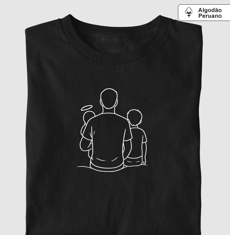 Pai com 2 filhos - 1 bebê anjinho - Personalizada