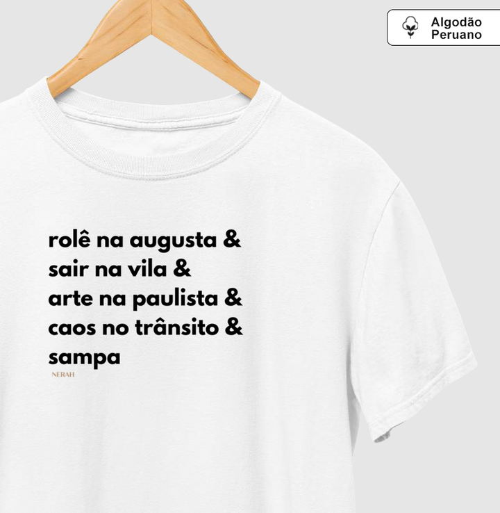 Sampa Vibes - Rolê na Augusta - Algodão Premium Peruano