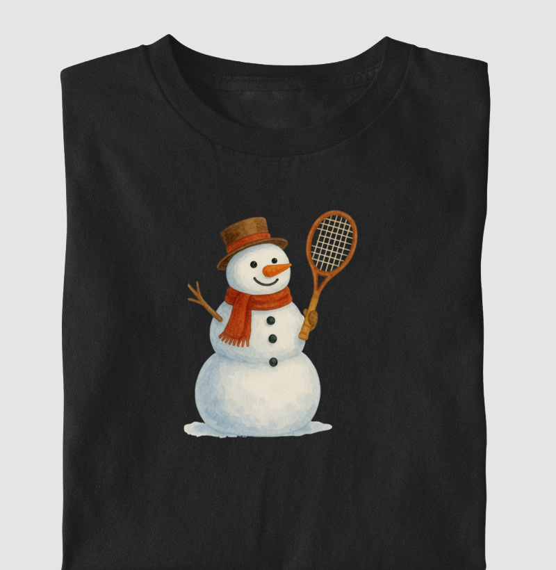 Snow tennis man