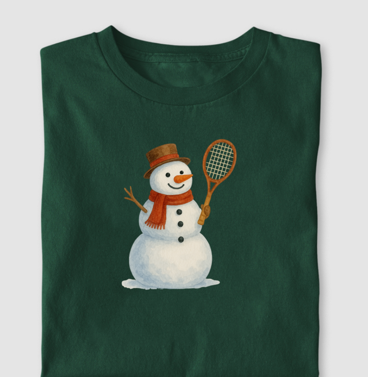 Snow tennis man