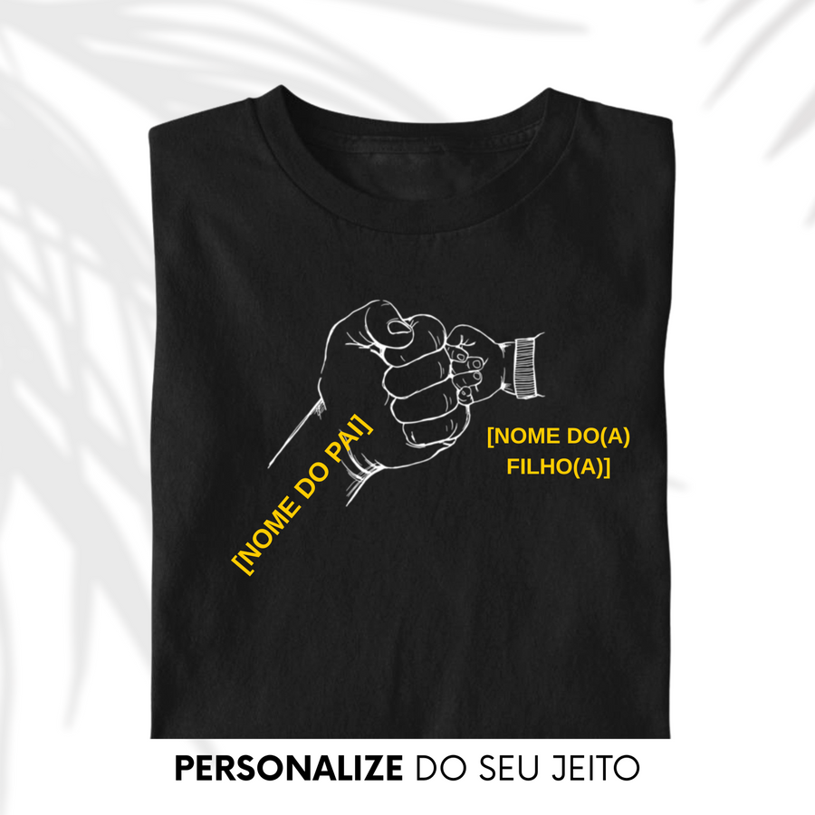 Camiseta preta personalizada pai e filho