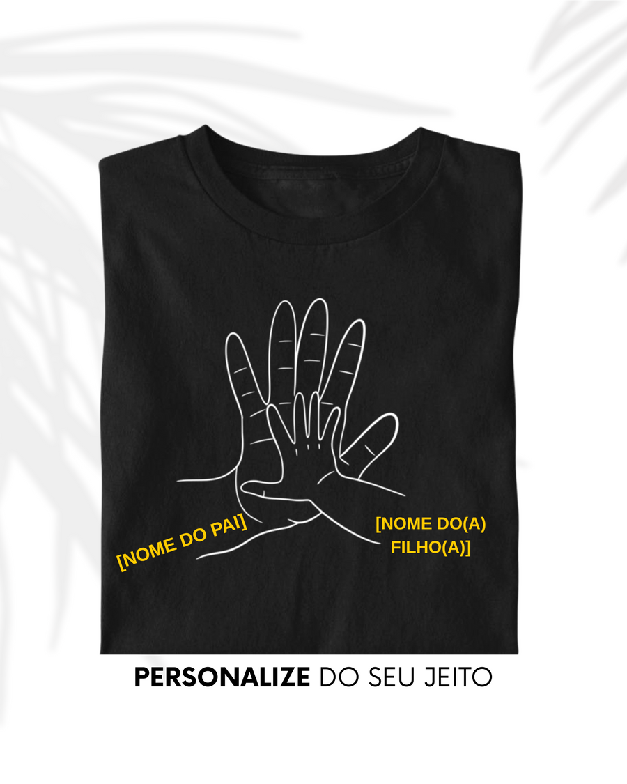 Camiseta preta personalizada pai e filho